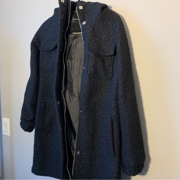 BCBG Womens Boucle Cold Weather Walker Coat - Gray - Size Small - Picture 3 of 4